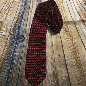Ashford & Brooks Red Apple Fruit Print Tie